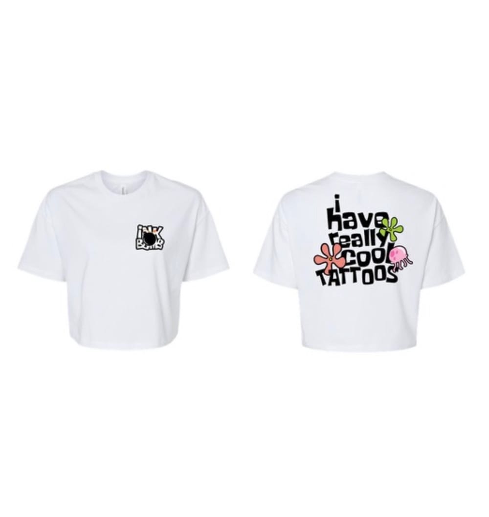 Inkbomb "I Have Really Cool Tattoos" Crop Tee (Women's Summer Drop)